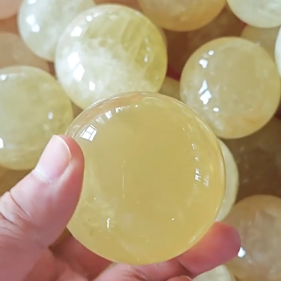 Natural Citrine ball ornaments Citrine raw stone modification