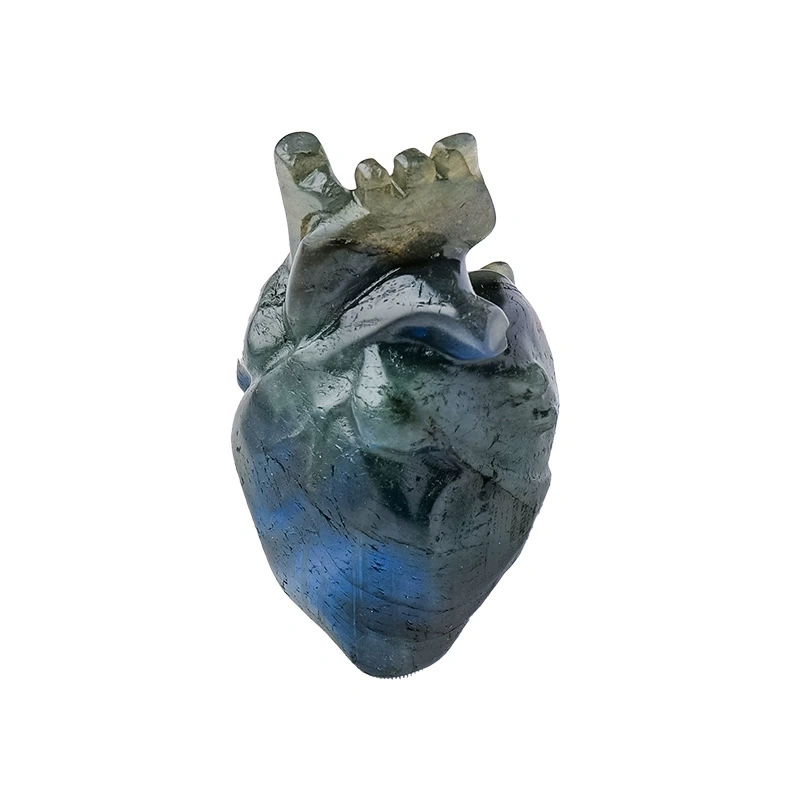 Natural crystal heart carving organ model crystal crafts