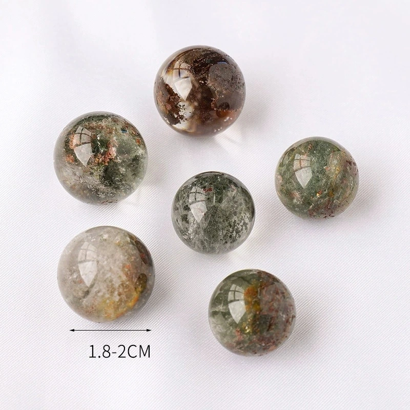 Natural crystal green ghost crystal ball crystal rough stone polishing