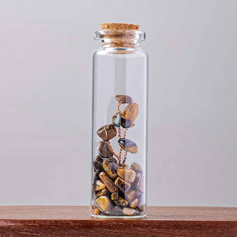 Natural crystal gravel crystal tree mineral bottle crystal tree glass drift bottle