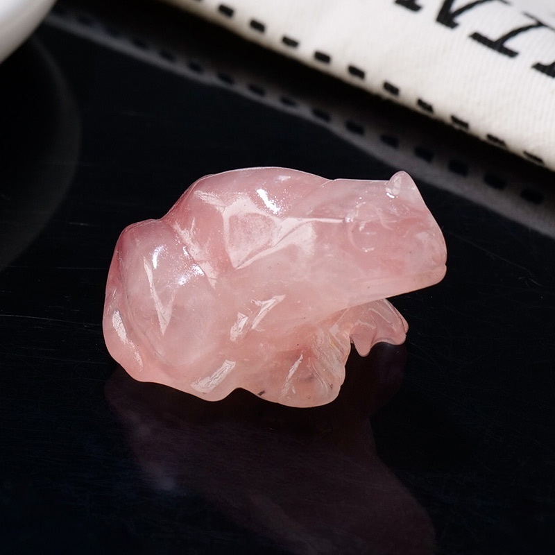 Natural crystal frog carvings Crystal raw stone animal ornaments