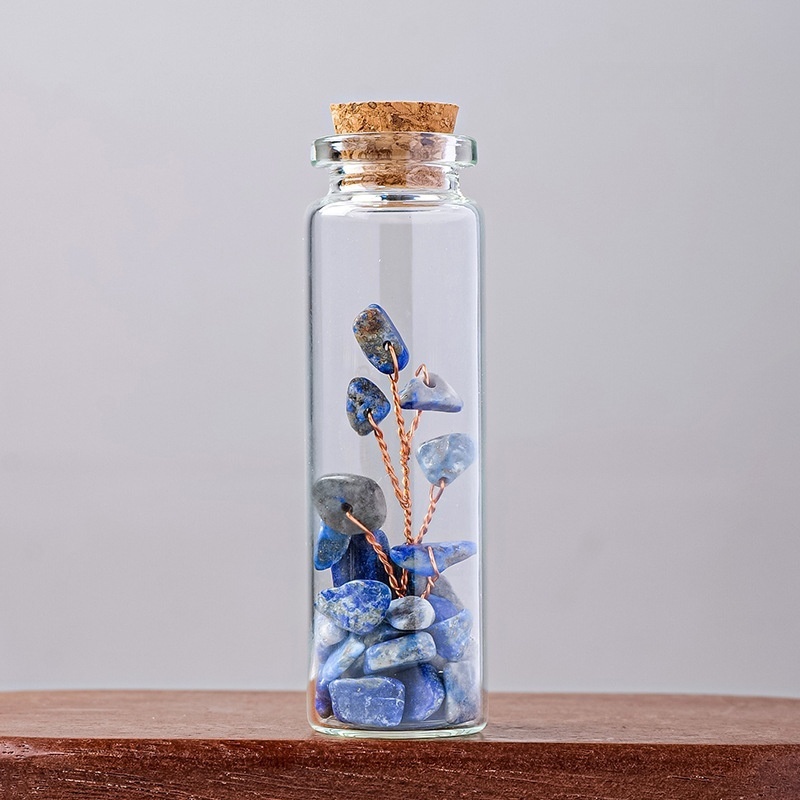 Natural crystal gravel crystal tree mineral bottle crystal tree glass drift bottle