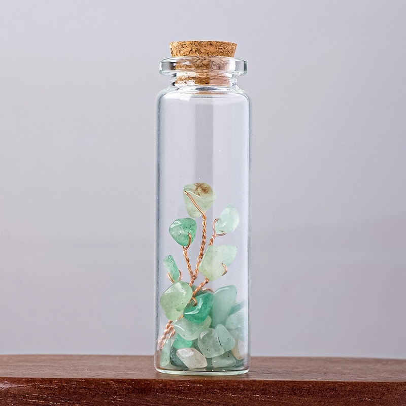Natural crystal gravel crystal tree mineral bottle crystal tree glass drift bottle