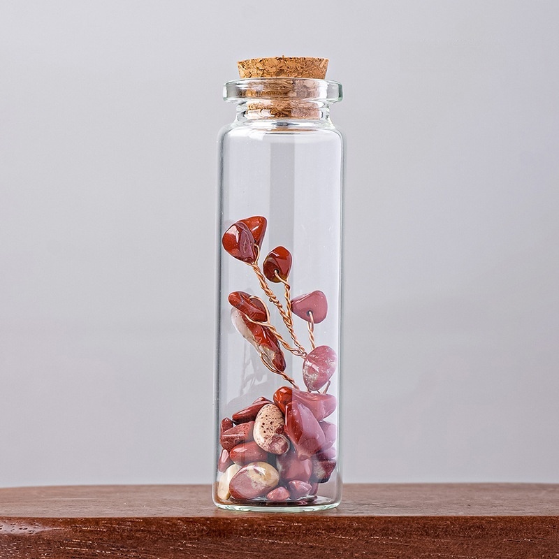 Natural crystal gravel crystal tree mineral bottle crystal tree glass drift bottle