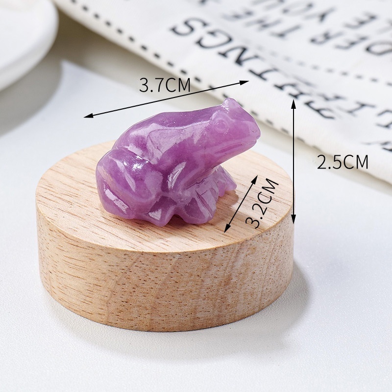 Natural crystal frog carvings Crystal raw stone animal ornaments