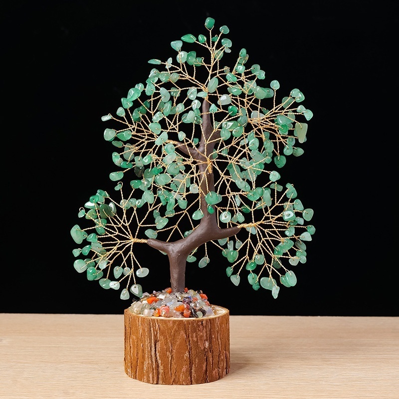 Natural crystal tree gravel life tree base home decoration ornaments