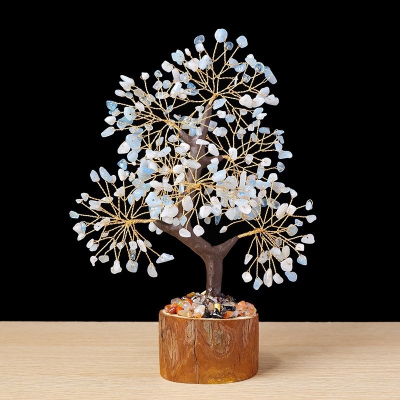 Natural crystal tree gravel life tree base home decoration ornaments