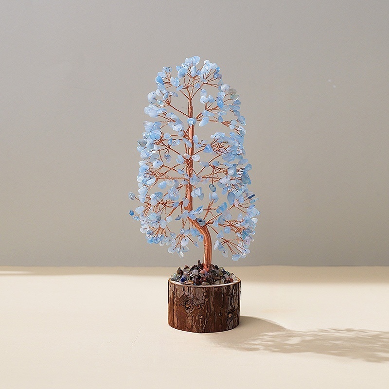 Natural crystal tree gravel life tree base home decoration ornaments