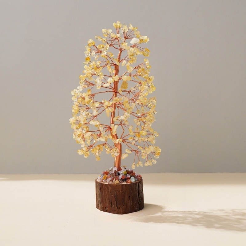 Natural crystal tree gravel life tree base home decoration ornaments