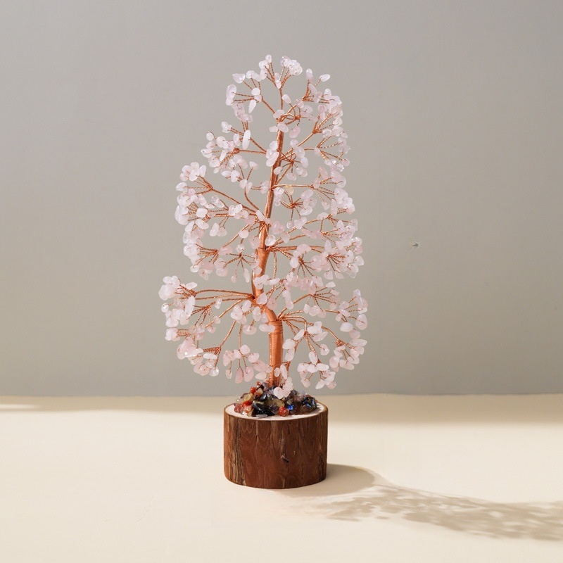 Natural crystal tree gravel life tree base home decoration ornaments