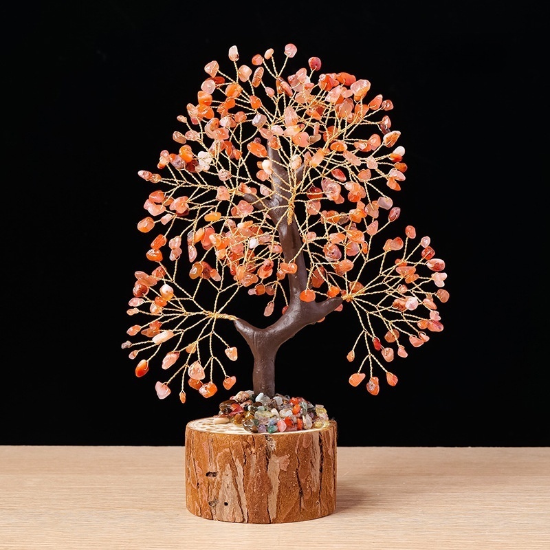 Natural crystal tree gravel life tree base home decoration ornaments