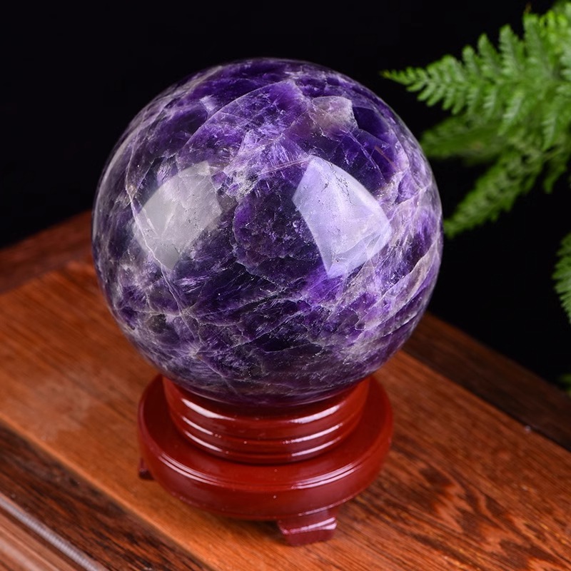 Natural amethyst ball ornaments dream amethyst ball amethyst rough stone polished