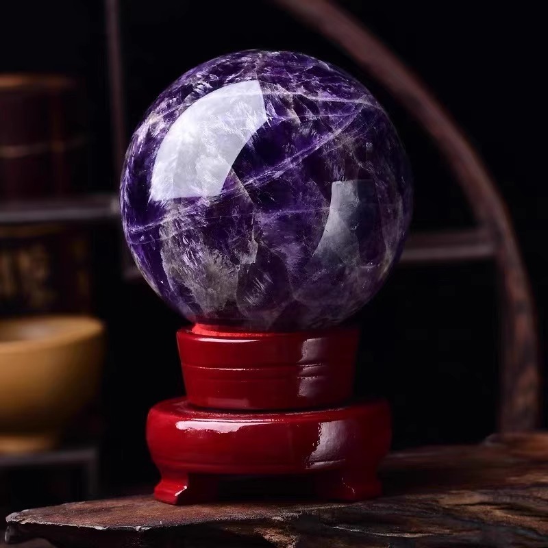 Natural amethyst ball ornaments dream amethyst ball amethyst rough stone polished