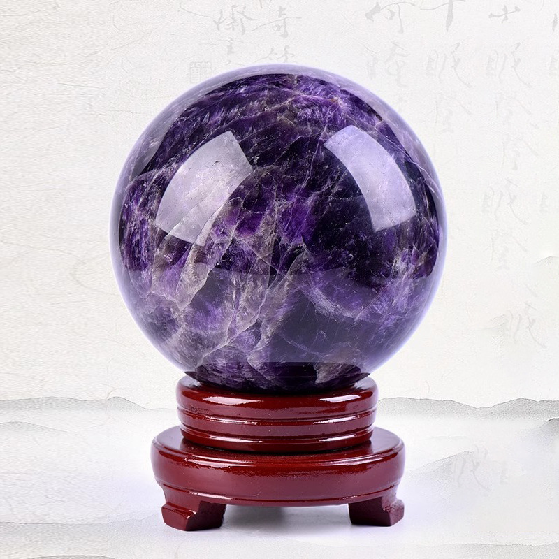 Natural amethyst ball ornaments dream amethyst ball amethyst rough stone polished
