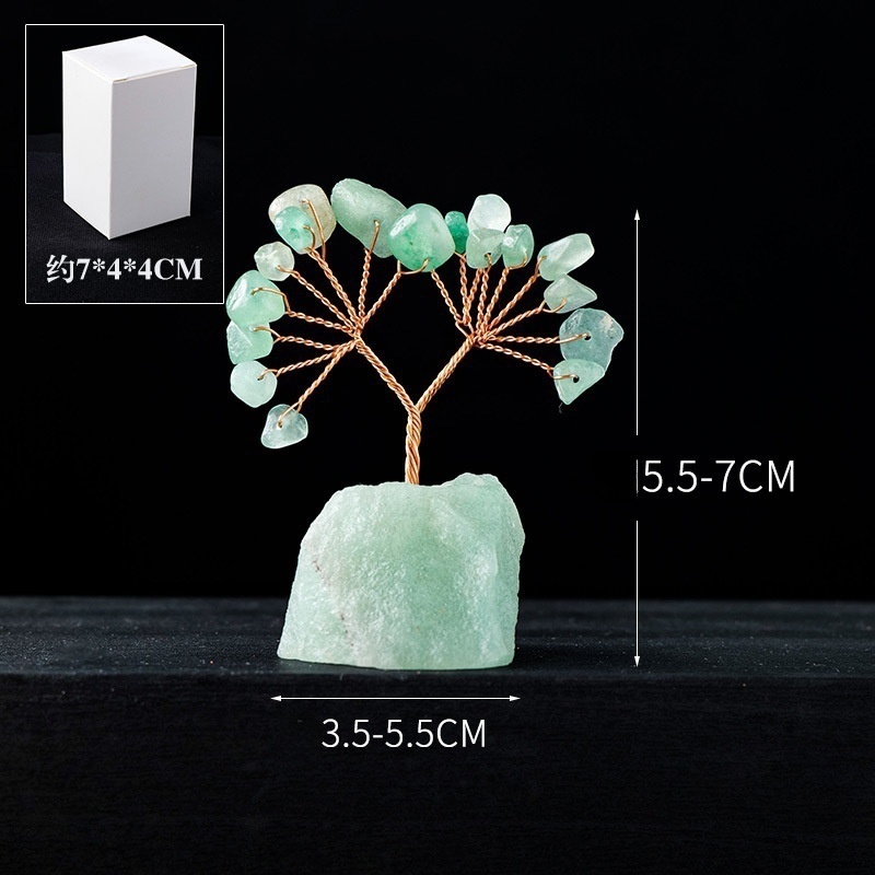 Natural crystal gravel tree of life crystal raw stone base ornaments