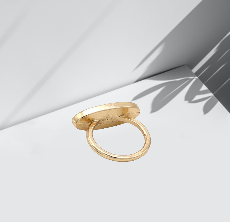 Trendy design and development, exquisite abalone inlay, oval simple and fashionable ring