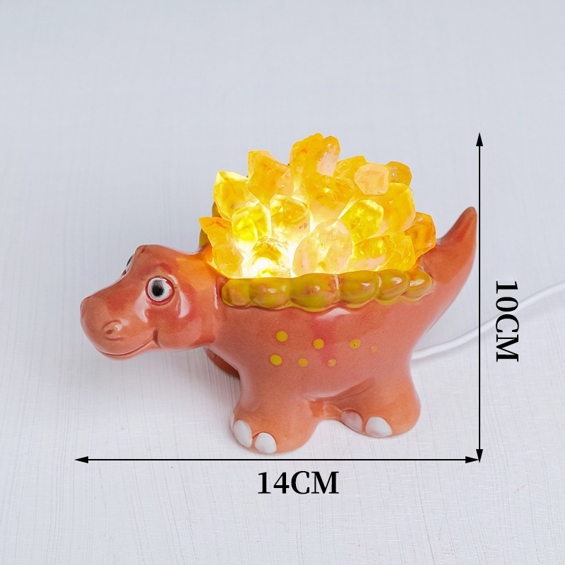 Natural crystal dinosaur night light Crystal tooth aromatherapy stone atmosphere light