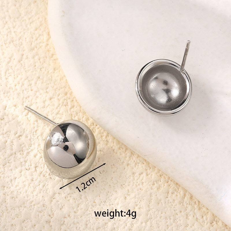 Stainless steel teardrop earrings 18k gold polished titanium steel geometric small earrings