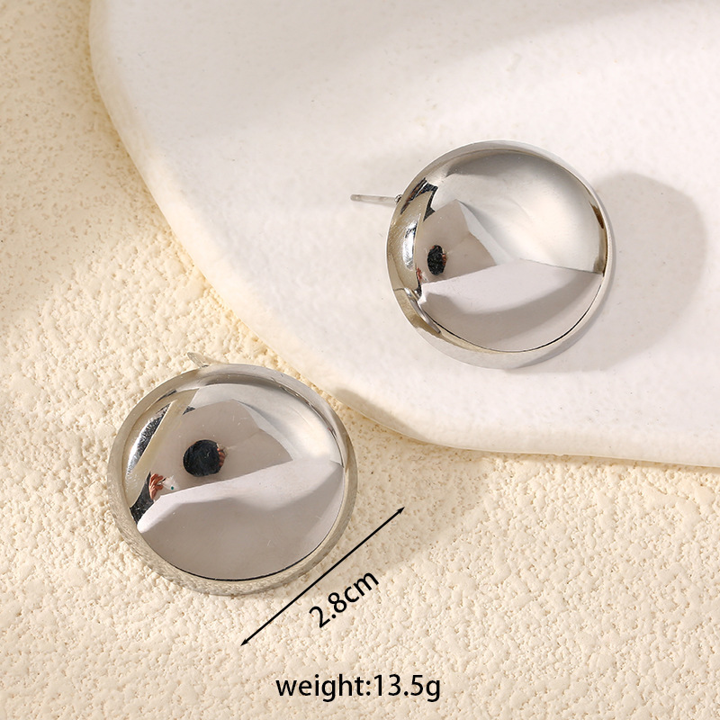 Stainless steel teardrop earrings 18k gold polished titanium steel geometric small earrings