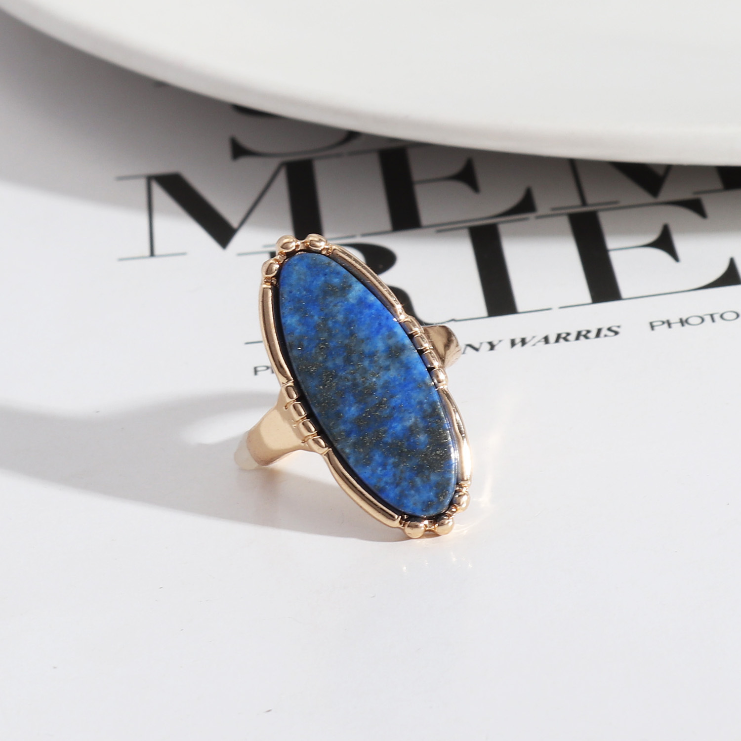 Crystal texture fashionable personality versatile trend ring