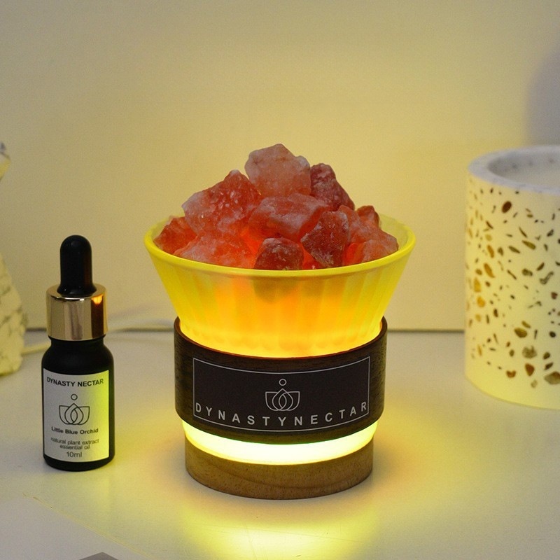 Natural crystal raw stone diffuser fragrance stone small night light mine mark crystal stone ornaments