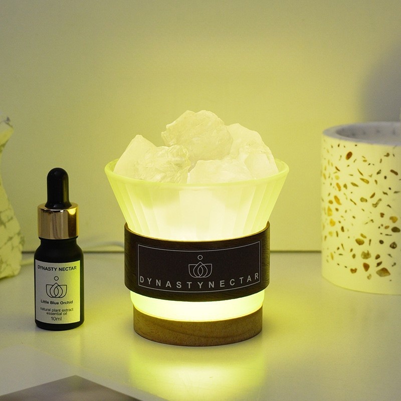 Natural crystal raw stone diffuser fragrance stone small night light mine mark crystal stone ornaments