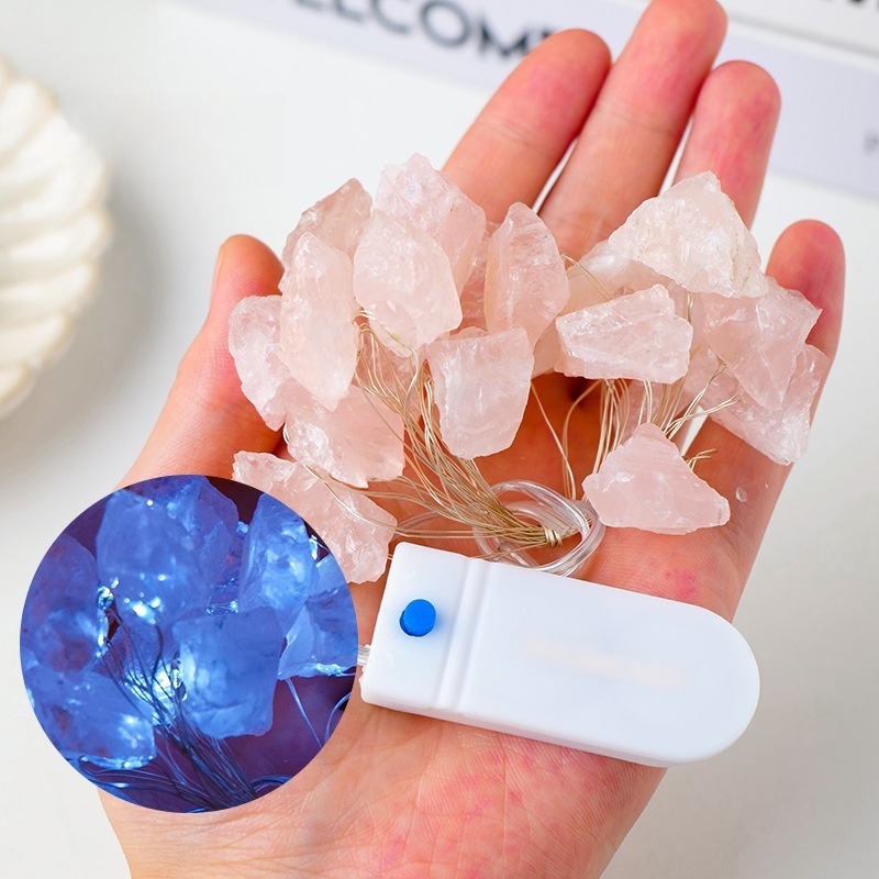 Natural crystal stone atmosphere light strip color light string decorative night light