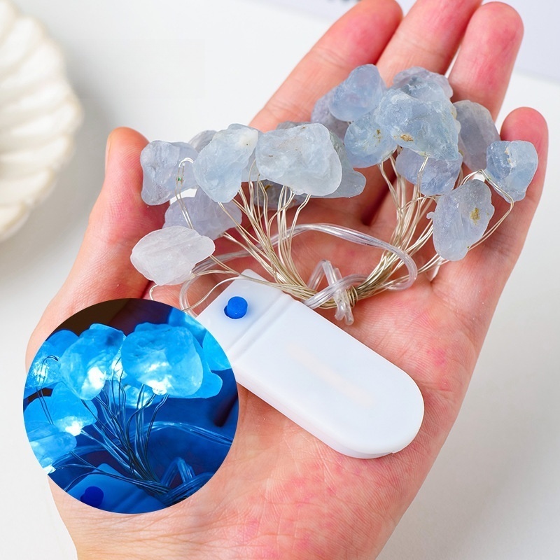 Natural crystal stone atmosphere light strip color light string decorative night light