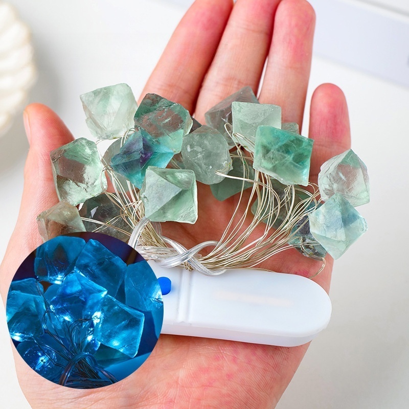 Natural crystal stone atmosphere light strip color light string decorative night light