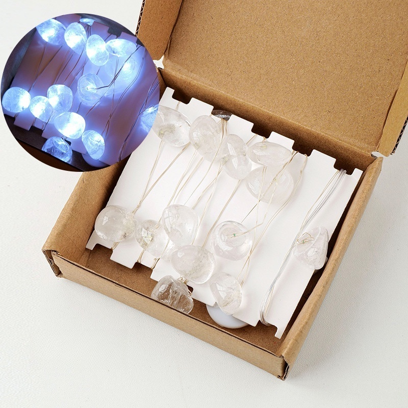 Natural crystal stone atmosphere light strip color light string decorative night light