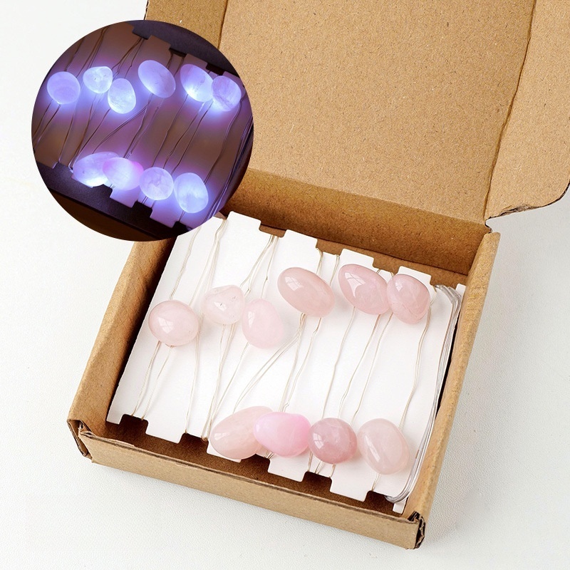 Natural crystal stone atmosphere light strip color light string decorative night light