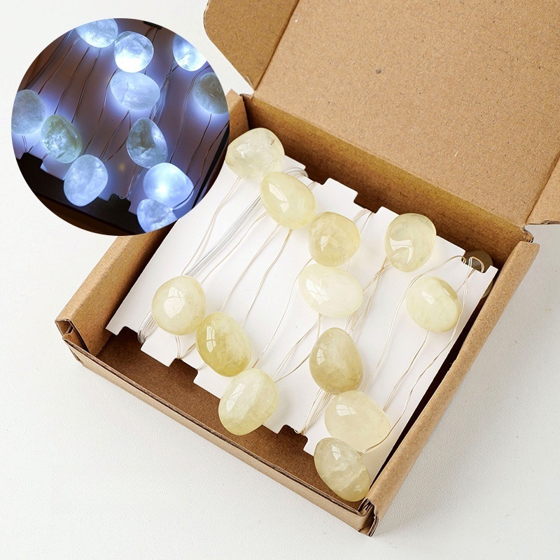 Natural crystal stone atmosphere light strip color light string decorative night light