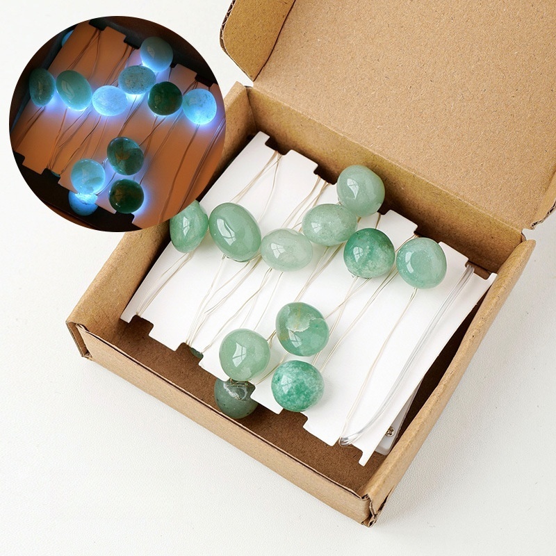 Natural crystal stone atmosphere light strip color light string decorative night light