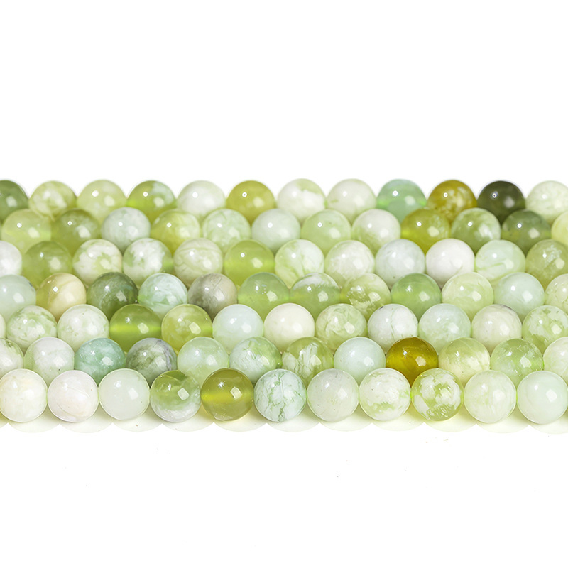 Natural green grape milk cap green jade round beads green jade loose beads diy beads