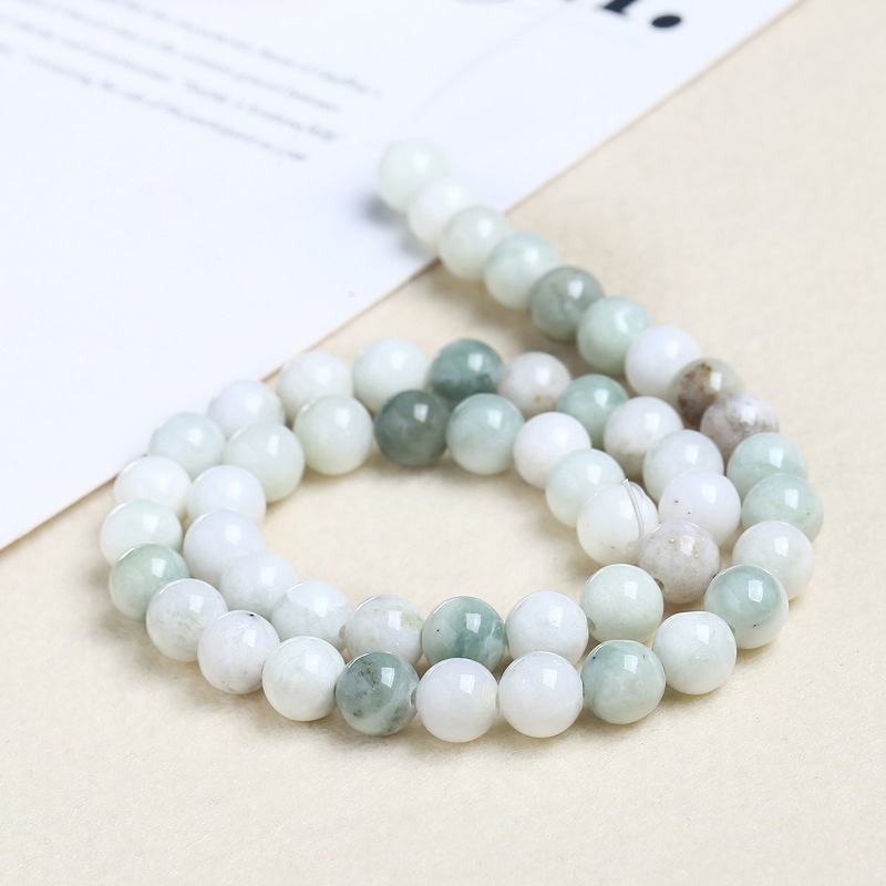 Maotian jade loose beads round beads jade semi-finished products DIY jewelry accessories