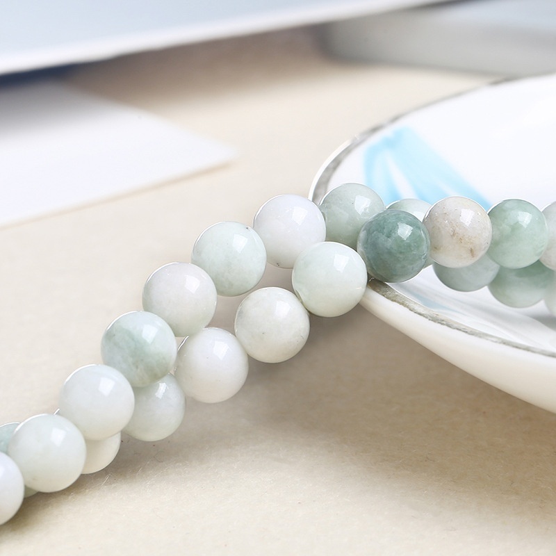 Maotian jade loose beads round beads jade semi-finished products DIY jewelry accessories