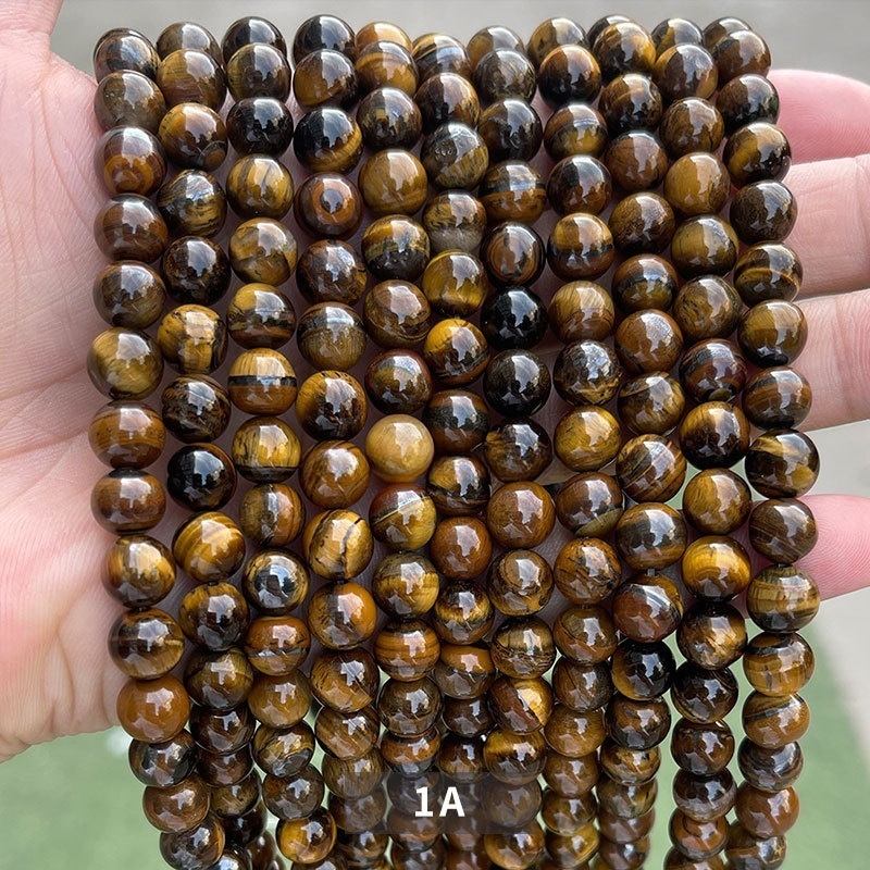 Natural tiger eye stone loose beads diy jewelry accessories round beads