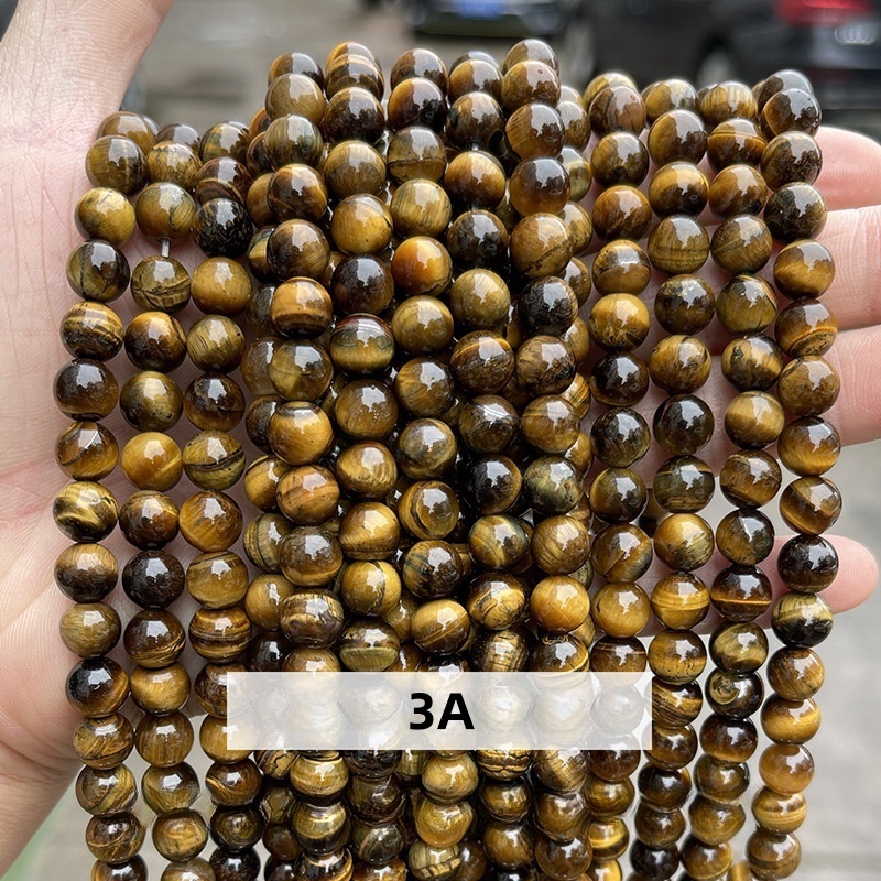 Natural tiger eye stone loose beads diy jewelry accessories round beads