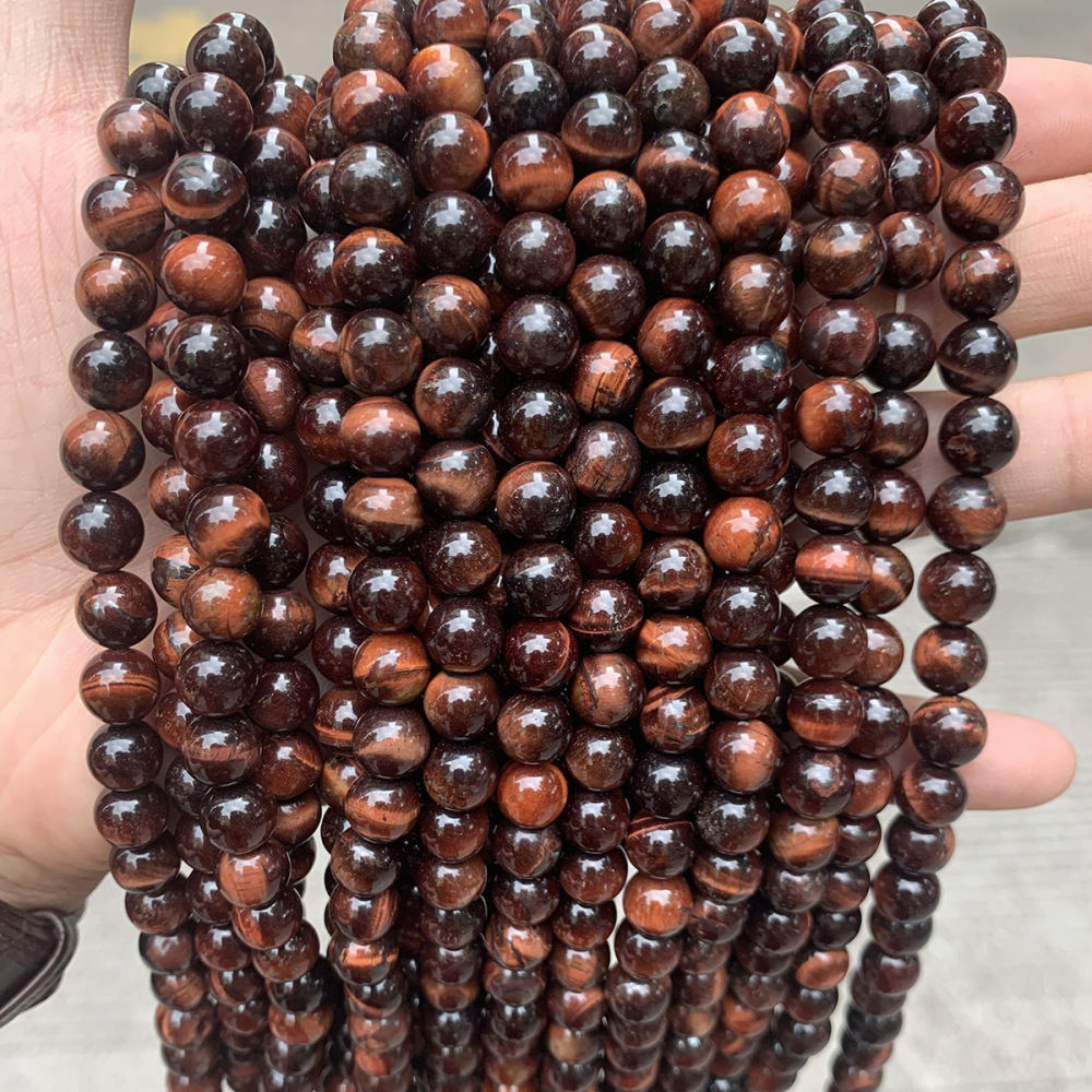 Natural tiger eye stone loose beads diy jewelry accessories round beads