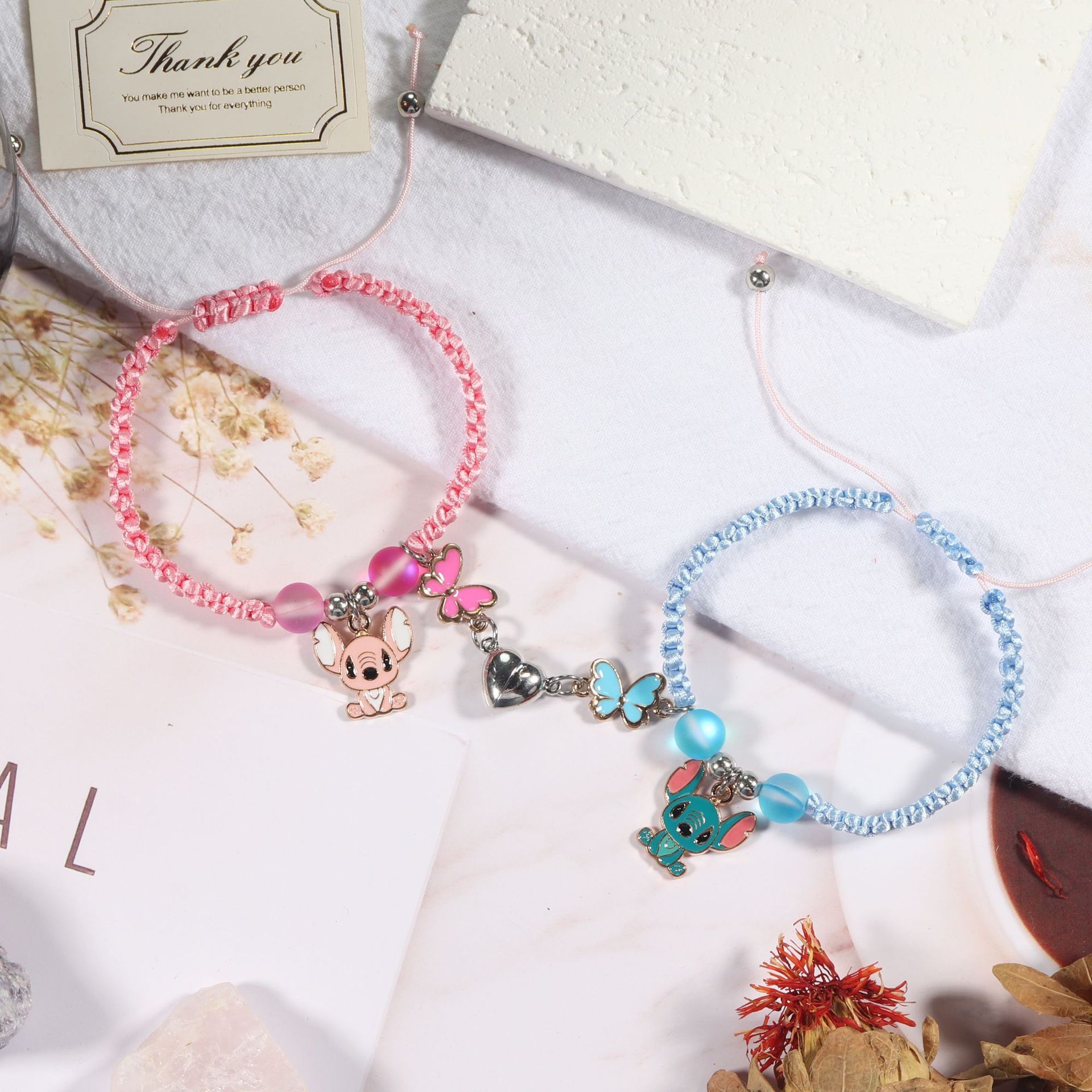 Couple hand-woven bracelet Stitch woven love magnetic Stitch bracelet set