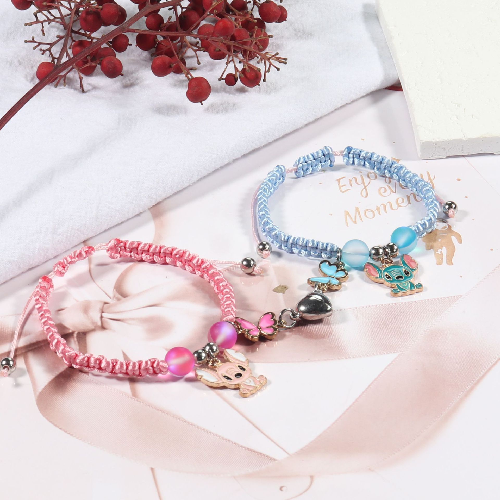 Couple hand-woven bracelet Stitch woven love magnetic Stitch bracelet set