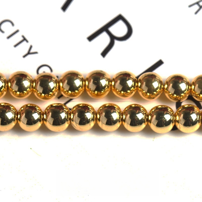 Natural black gallstone loose beads DIY jewelry accessories black iron stone magnet stone