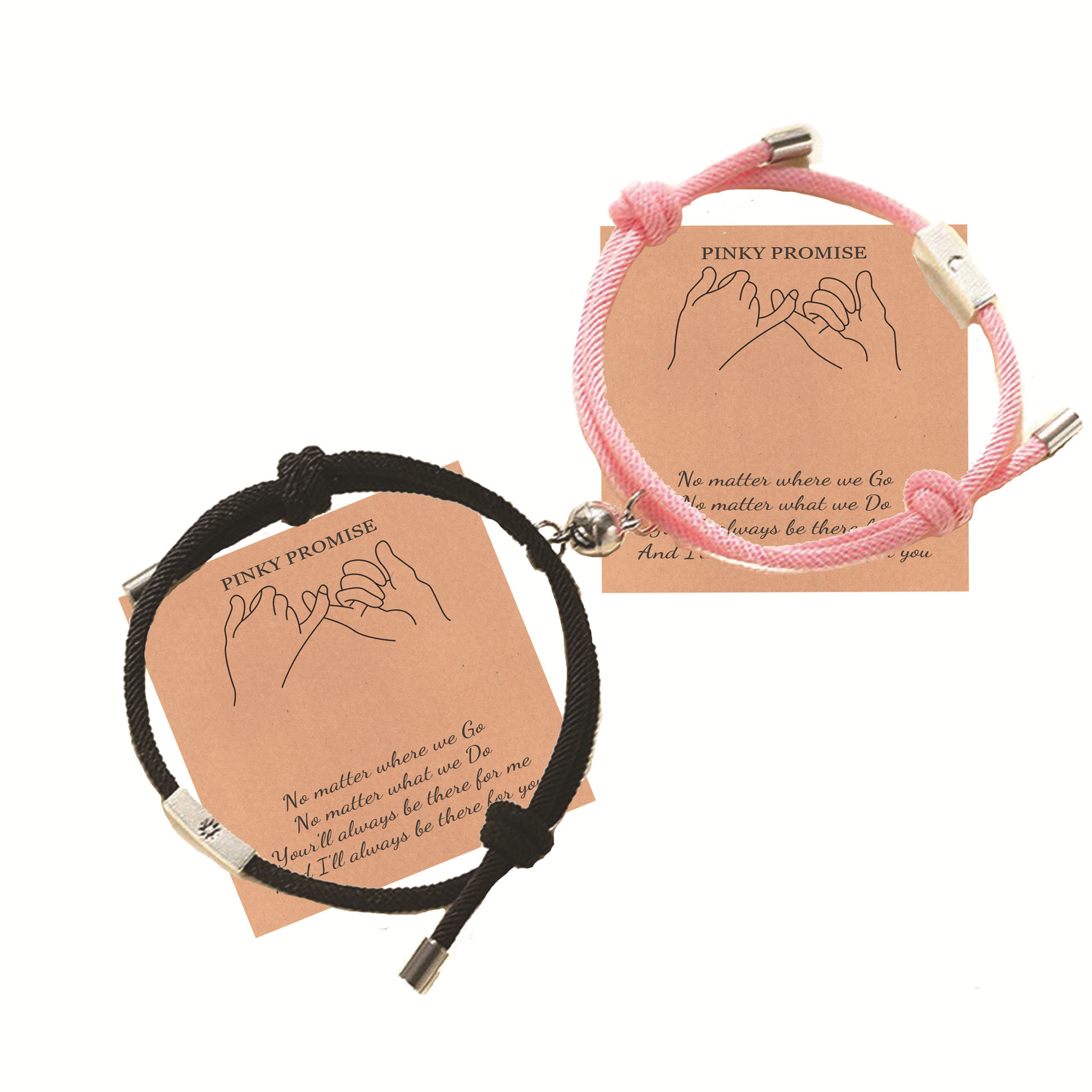 Couple bracelet set LOVE spherical magnetic hand-woven adjustable colored rope bracelet