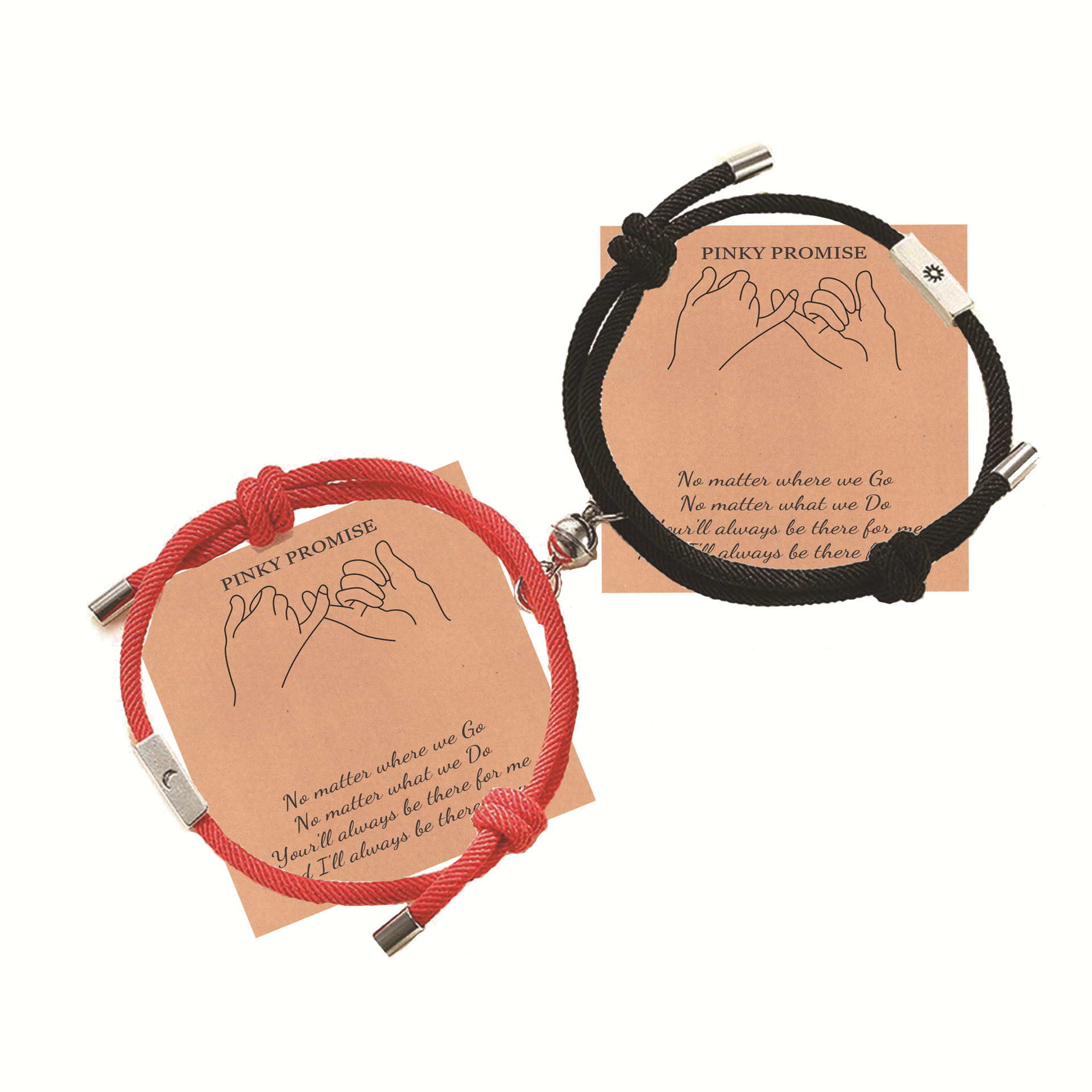 Couple bracelet set LOVE spherical magnetic hand-woven adjustable colored rope bracelet