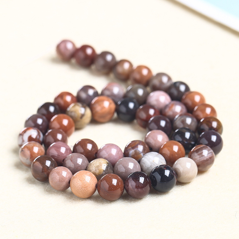 Natural tree fossil loose beads diy beads wood stone round beads