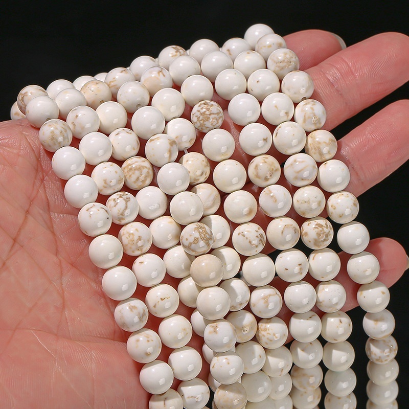 Natural magnesite loose beads diy jewelry accessories natural stone