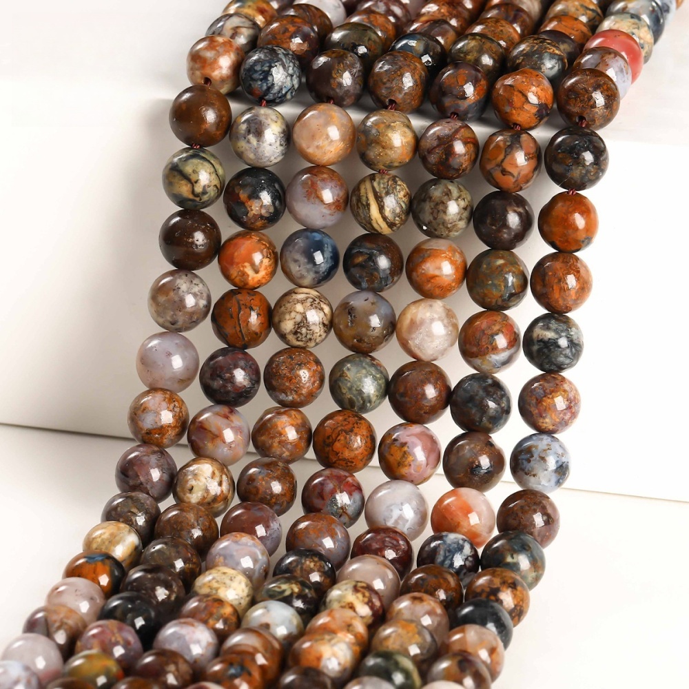 Natural brown Peter stone loose beads DIY jewelry accessories