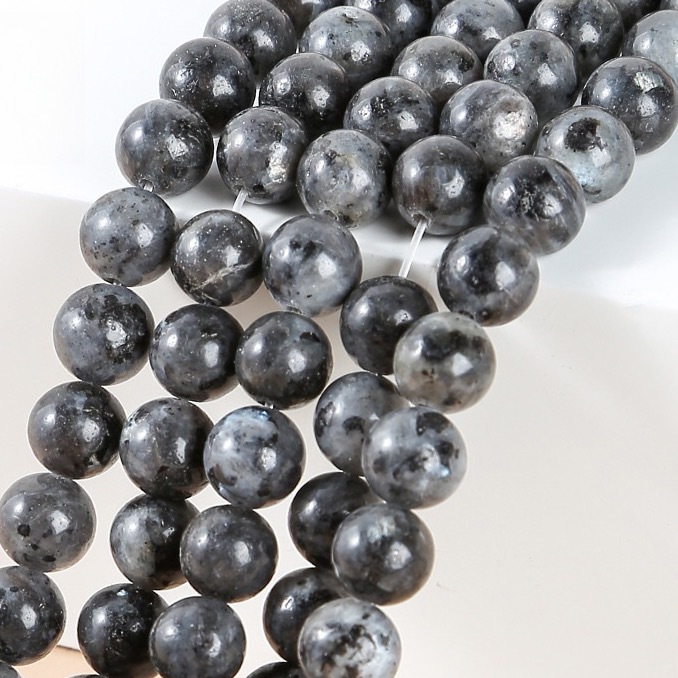 Natural black glitter loose beads diy jewelry accessories beads