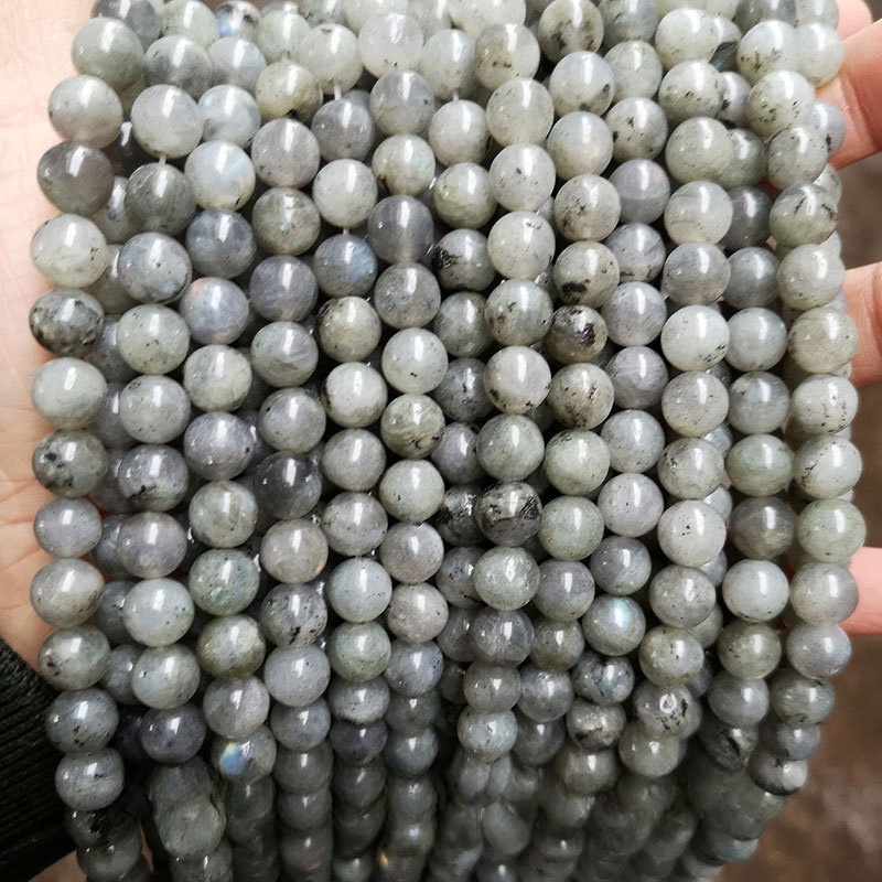 Natural flash stone round beads semi-finished DIY loose beads