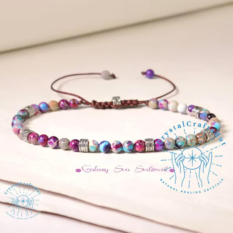 Natural Stone Yoga Bracelet 4MM Spacer Braided Bracelet